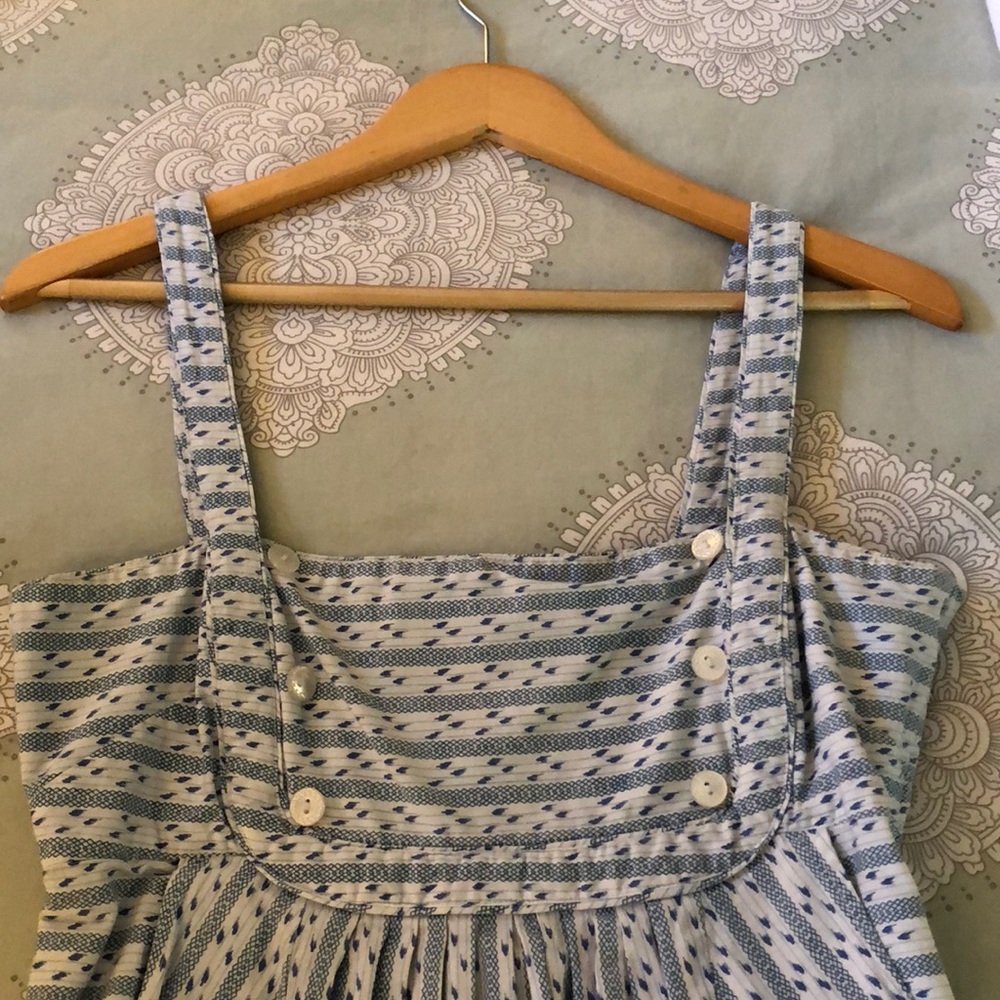 Blue and white summer dress